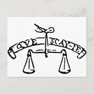 Cartão Postal Motto Montaigne. Que Sais-Je? O que eu sei?