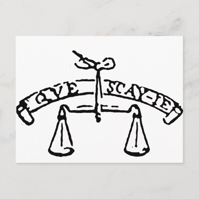 Cartão Postal Motto Montaigne. Que Sais-Je? O que eu sei? (Frente)