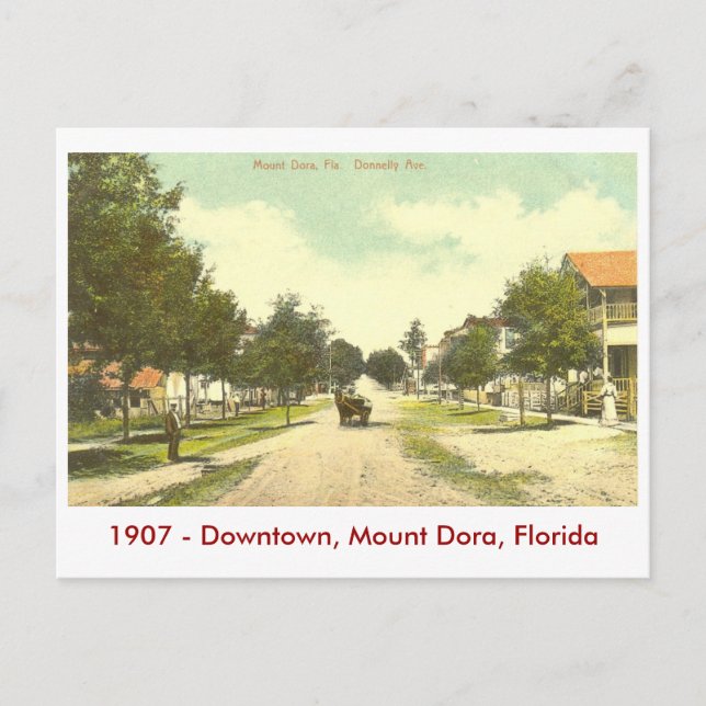 Cartão Postal Mount Dora, FL - Downtown - 1907 (Frente)