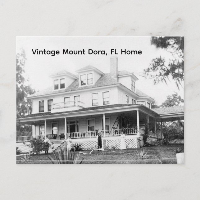 Cartão Postal Mount Dora, FL. Lar (Frente)