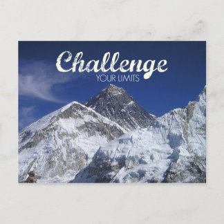 Cartão Postal Mount Everest Challenge Your Limits Postcard