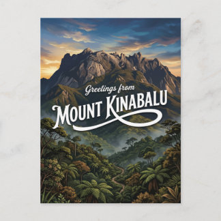 Cartão Postal Mount Kinabalu Malaysia
