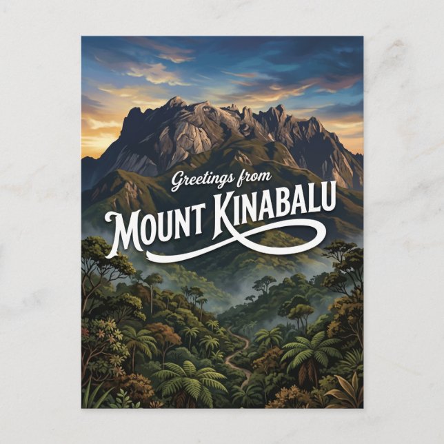 Cartão Postal Mount Kinabalu Malaysia (Frente)