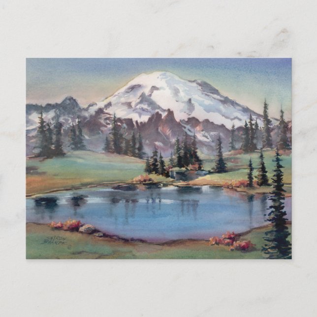 Cartão Postal MOUNT RAINIER por SHARON SHARPE (Frente)