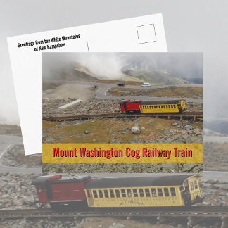Cartão Postal Mount Washington Cog Railway Train Photographic