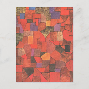 Cartão Postal Mountain Village (Autumnal) por Paul Klee