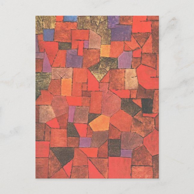 Cartão Postal Mountain Village (Autumnal) por Paul Klee (Frente)
