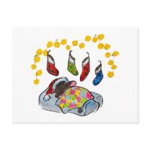 Mouse de Natal e Ano Novo com meias