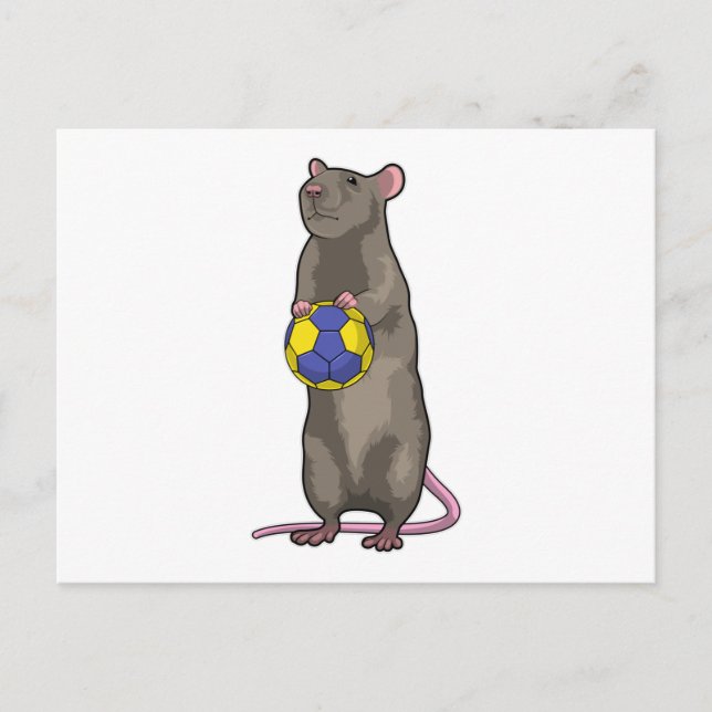 Cartão Postal Mouse no Esporte Handebol (Frente)