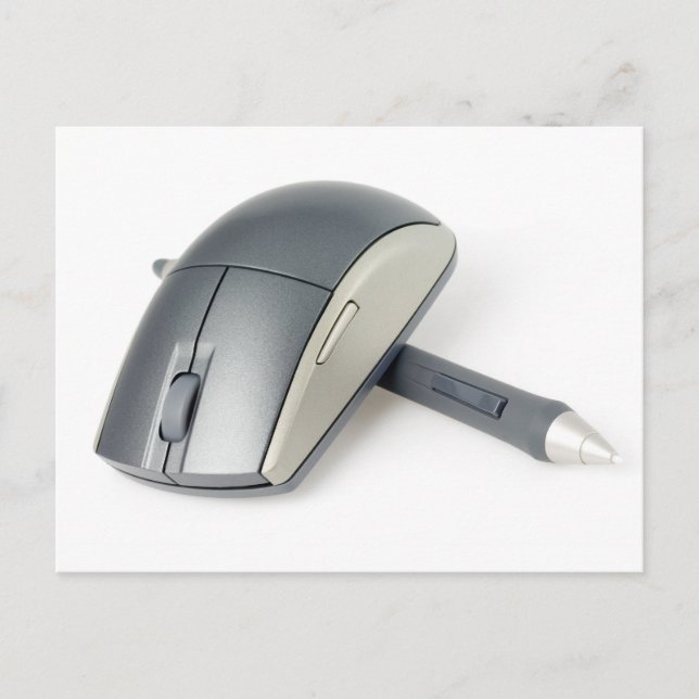 Cartão Postal Mouse sem fio e caneta digital (Frente)