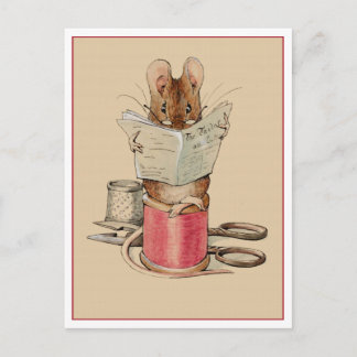 Cartão Postal Mouse Tailor por Beatrix Potter