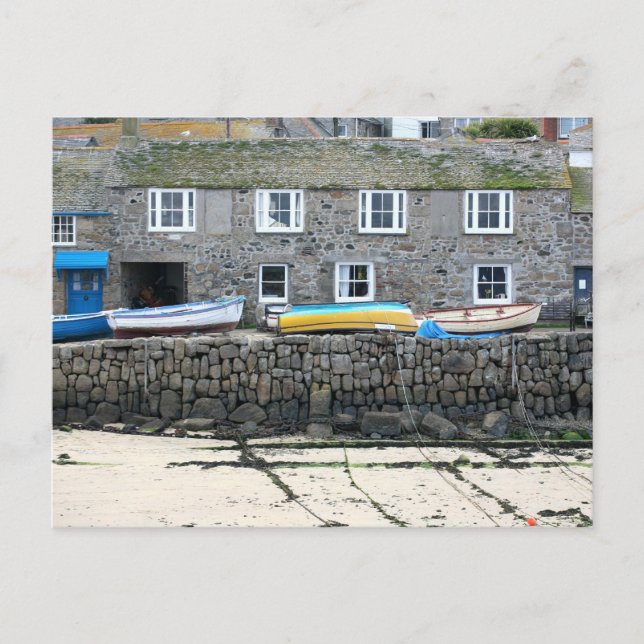 Cartão Postal Mousehole, Cornwall, Inglaterra (Frente)