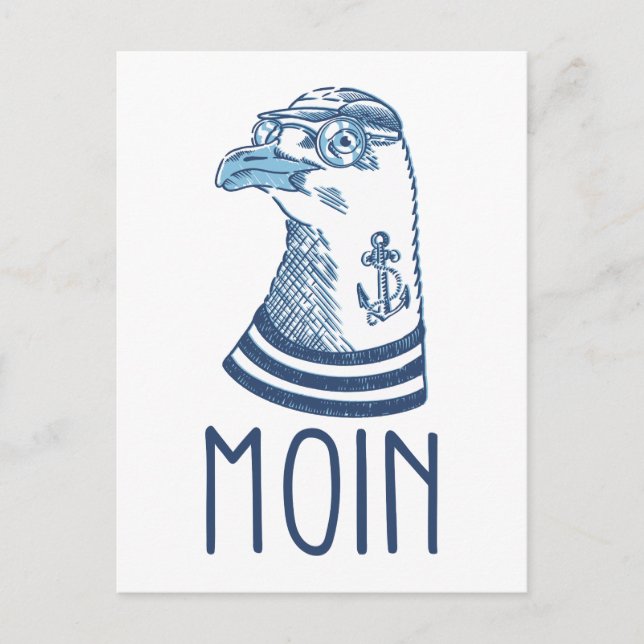 Cartão Postal Möve Moin Anker / Norddeutschland (Frente)