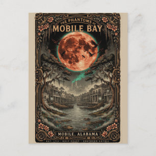 Cartão Postal Móvel Assombrado, Alabama, Viagem de Terror Vintag