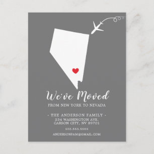 Cartão Postal Movendo a placa de Posto NEVADA de Estado do Anúnc