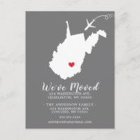 Movendo a placa de Posto WEST VIRGINIA State