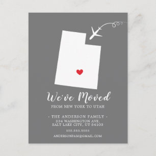Cartão Postal Movendo a Posta UTAH de Estado do Anúncio