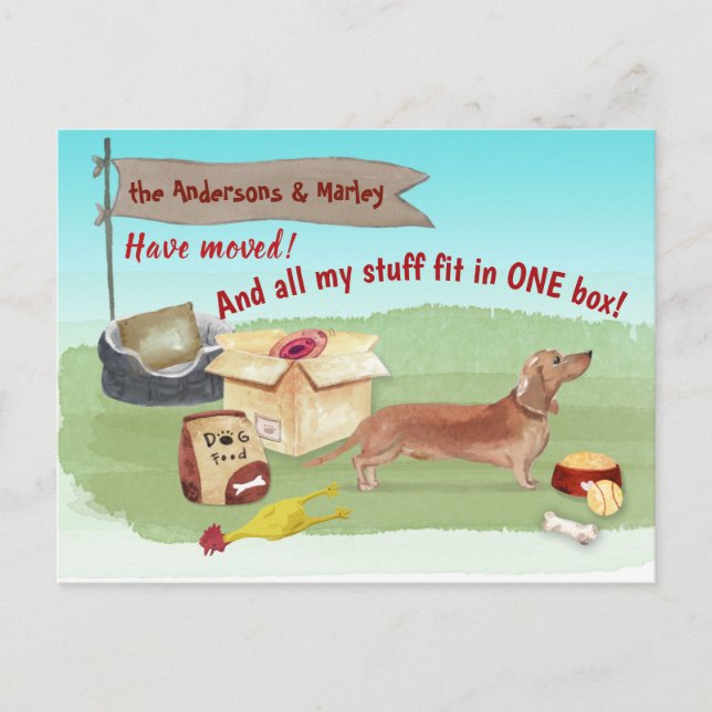 Cartão Postal Movendo Brinquedos Marrons de Cachorro Marrom Noss (Frente)