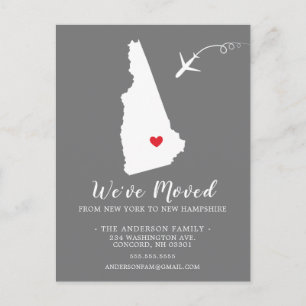 Cartão Postal Movendo o estado do lançamento NOVA placa de Posto