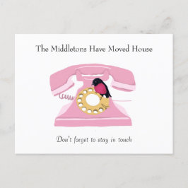 Cartão Postal Movendo o Telefone da Casa Rosa