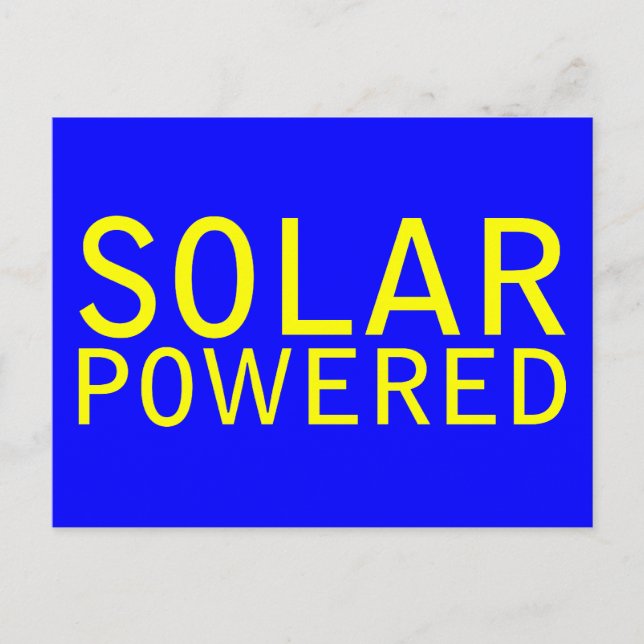 Cartão Postal movido a energia solar (Frente)