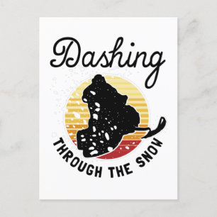 Cartão Postal Movimentação de neve - Piscando Pela Neve