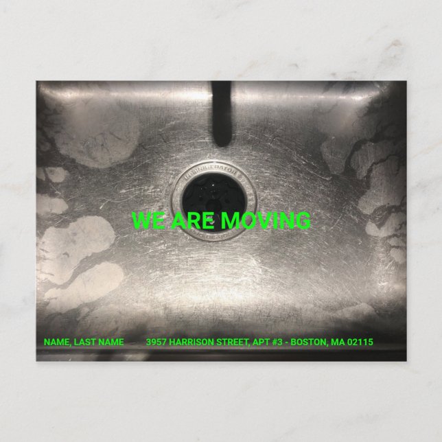 Cartão Postal Movimentação personalizável, nome da alteração, en (Frente)