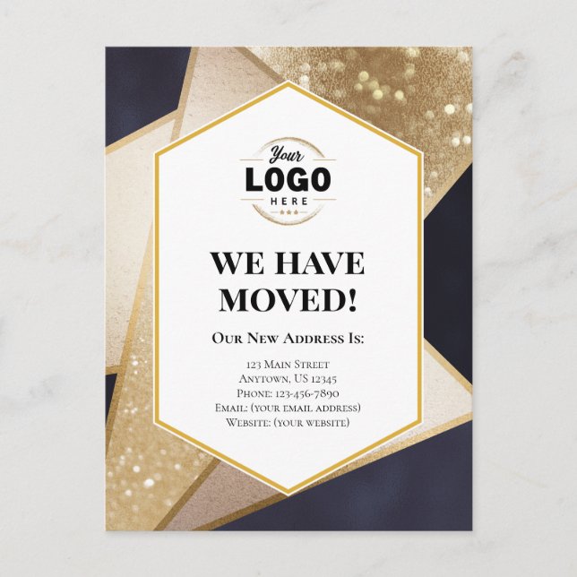 Cartão Postal Movimentamos A Mudança Geométrica De Negócios (Frente)