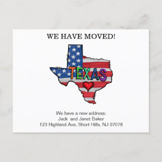 Cartão Postal Movimentamos Estados do Texas Mudando O Anúncio Po