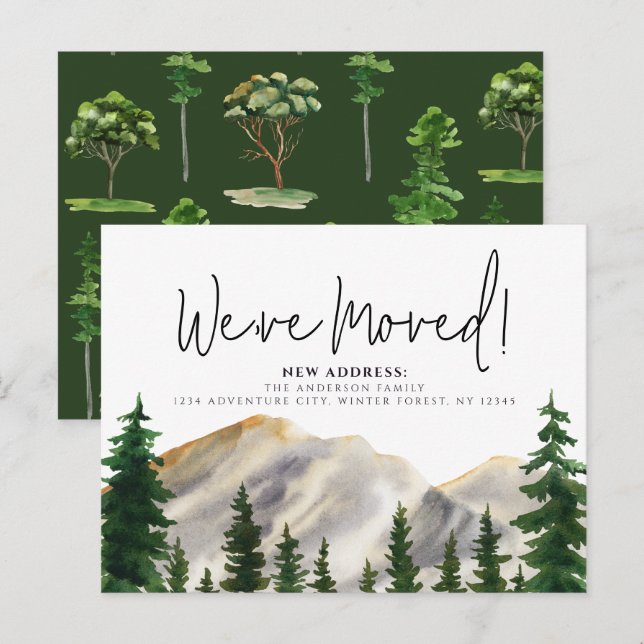 Cartão Postal Movimentamos Montanhas de Aquarela (Frente/Verso)