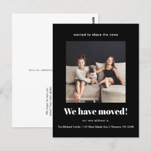 Cartão Postal Movimentamos Novo Anúncio de Foto de Endereço