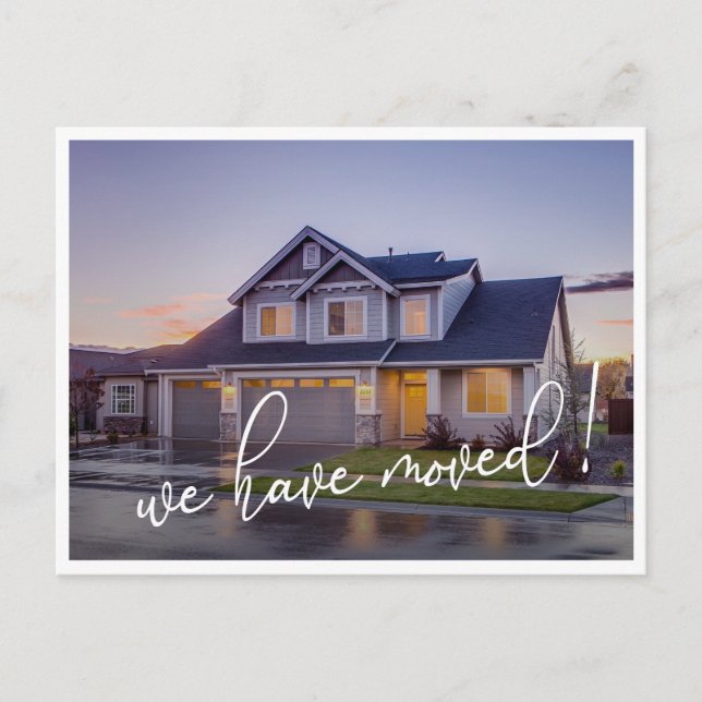 Cartão Postal Movimentamos o anúncio de movimento de fotos moder (Frente)