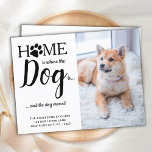 Cartão Postal Movimentamos o novo Cachorro de Fotos Pet de Ender<br><div class="desc">Em casa é onde o cão está... e o cão se mexeu! Deixe o seu melhor amigo anunciar sua jogada com este cartão de anúncio personalizado fotógrafo giro e engraçado. Personalize com sua foto favorita de cachorro, seus nomes e seu novo endereço. Este anúncio em movimento é um dever para...</div>