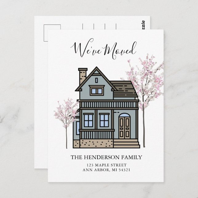 Cartão Postal Movimentamos o novo Cartão-Postal de Anúncio de Mo (Frente/Verso)