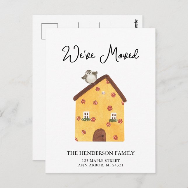 Cartão Postal Movimentamos o novo Cartão-Postal de Anúncio de Mo (Frente/Verso)