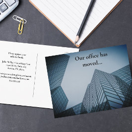 Cartão Postal Movimentamos o Office Professional Building Person