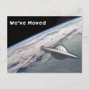 Cartão Postal Movimentamos o tema do espaço OVNI