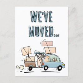 Cartão Postal Movimentamos Um Novo Cartoon Engraçado De Morada