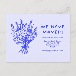 Cartão Postal MOVIMENTO ANÚNCIO BURACO Buquê de flor selvagem