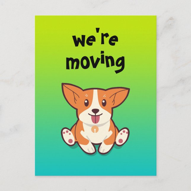 Cartão Postal movimento corgi (Frente)