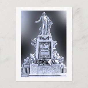 Cartão Postal Mozart Statue Viena Áustria