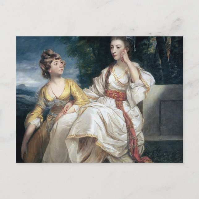 Cartão Postal Mrs Thrale and her Daughter Hester  1777-78 (Frente)