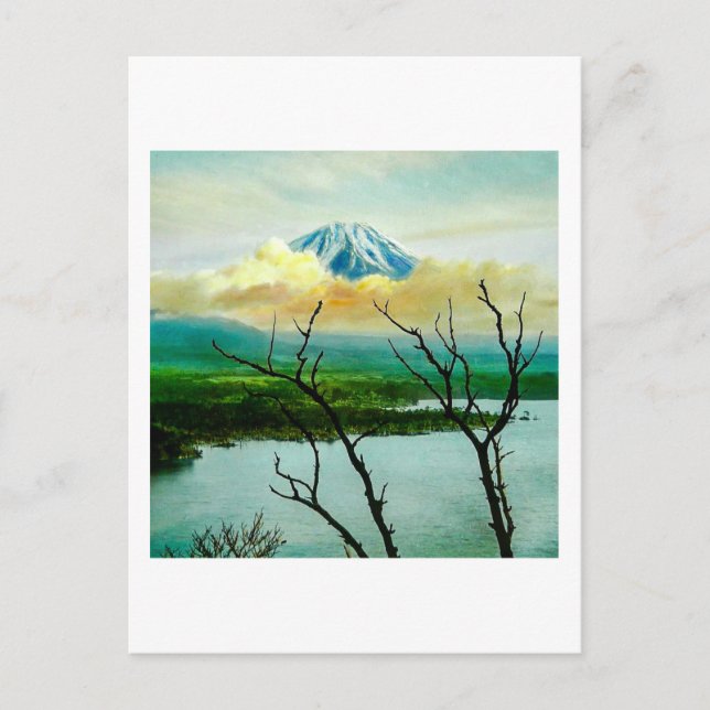 Cartão Postal Mt. Fuji 富 士 山 Através da Pintura Japonesa (Frente)