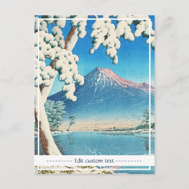 Cartão Postal Mt Fuji Depois da cena de Snow Hasui Kawase shin h (Frente)
