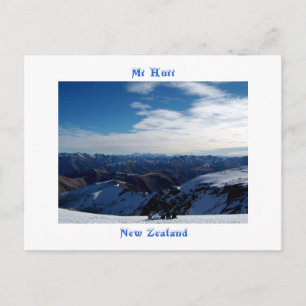 Cartão Postal Mt Hutt, Nova Zelândia