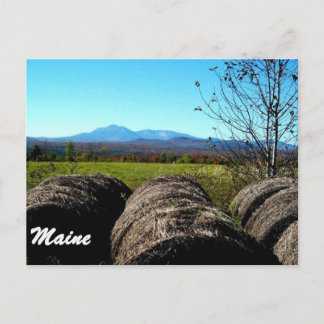 Cartão Postal Mt. Katahdin, ME. Postar placa
