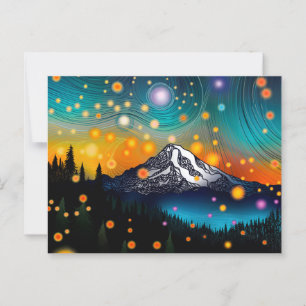 Cartão Postal Mt. Rainier Starry Sky