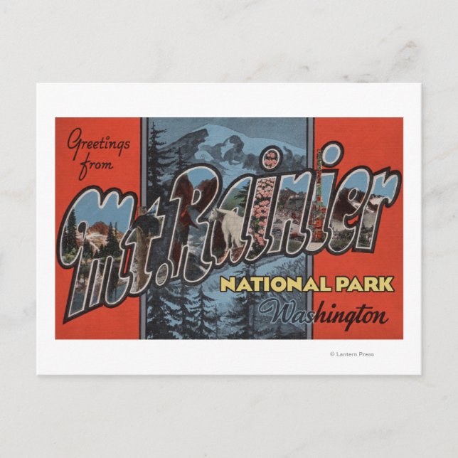Cartão Postal Mt. Rainier State Park, Washington (Frente)