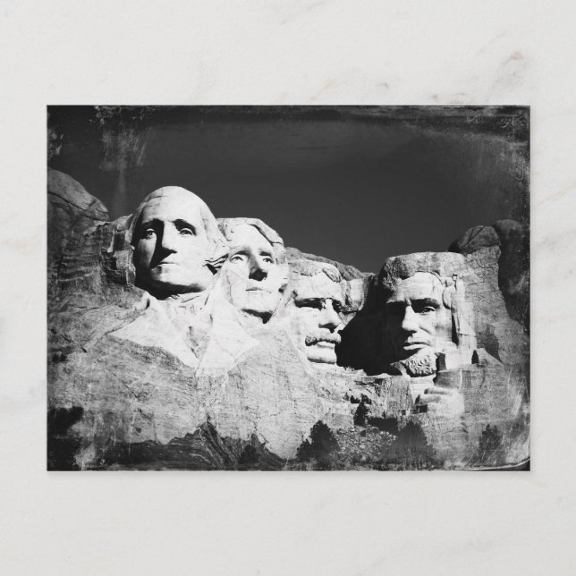 Cartão Postal Mt. Rushmore B&W (Frente)