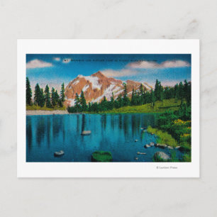 Cartão Postal Mt. Shuksan e Picture Lake, WA